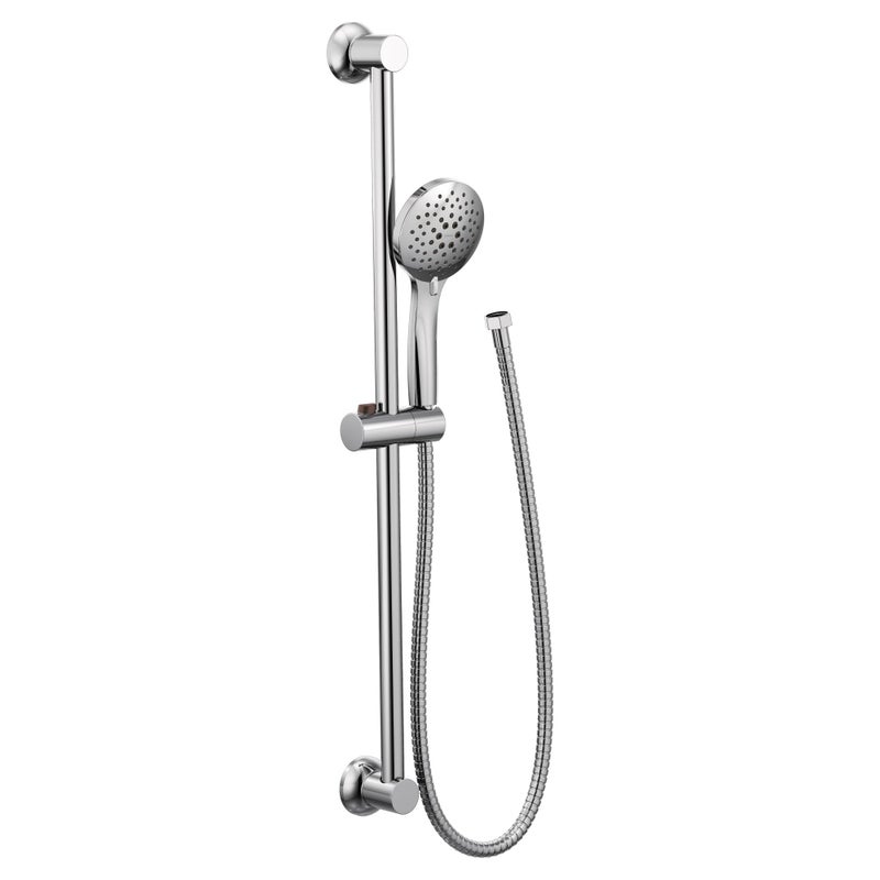 Moen Chrome Eco-Performance 5-Function Handheld Removable Shower Head, Adjustable 30-Inch Slide Bar and 69-Inch Long Hose, 3558EP - Image 2